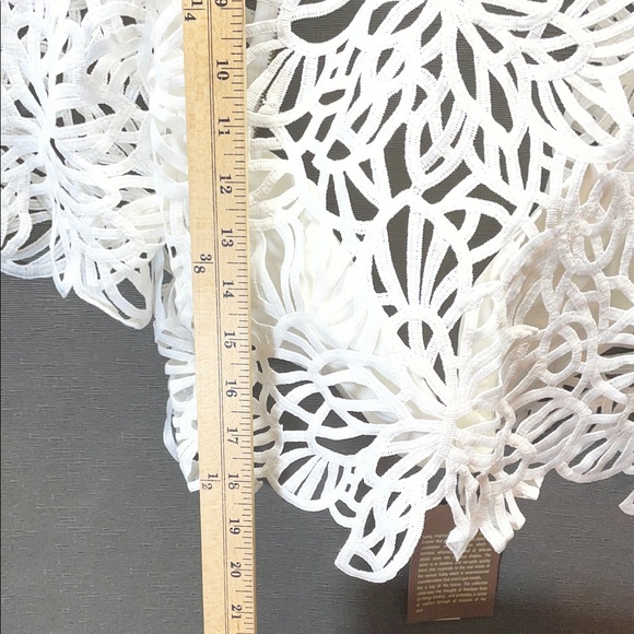 Anthropologie Forever That Girl White Floral Cutout Blouse - Picture 8 of 8